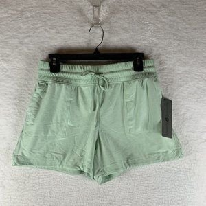 Harmony & Balance Shorts Women's Medium Green Loungewear Stretch High-Waist 6893